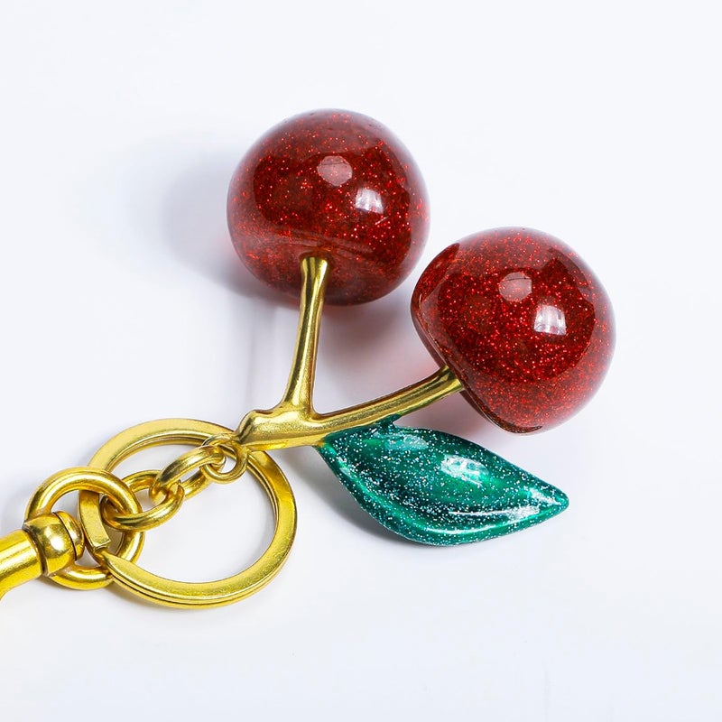 FASTFAIRY Keychain Cherry Bag Charms Purse: Key Chains Women Cute - Car keyrings leather handbags - Valentines Day Gifts - Image 2